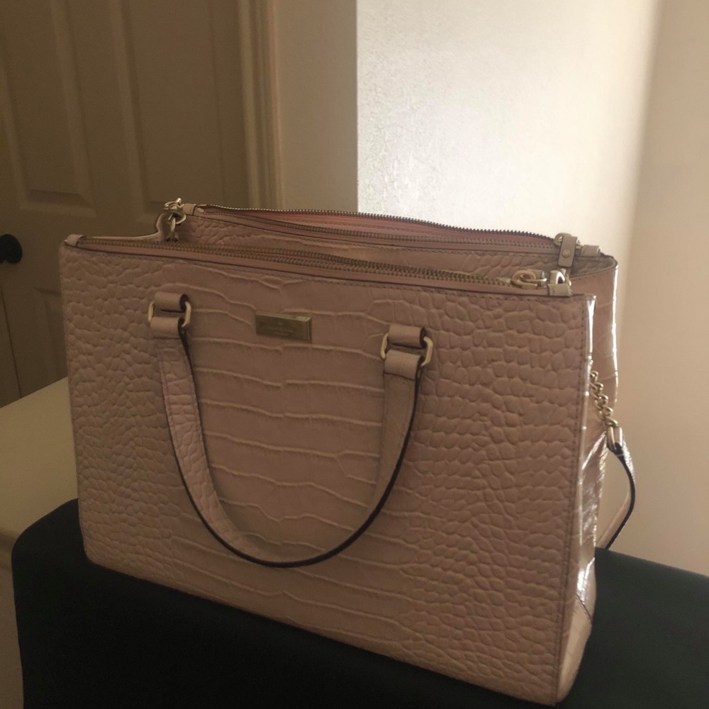 Blush Crocodile Kate Spade Purse
